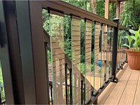 <b>Black Ultralox Aluminum Railing with Glass Picket Infill on TimberTech Decking 4</b>